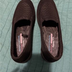 Skechers Black Relaxed Fit Slip-Ons